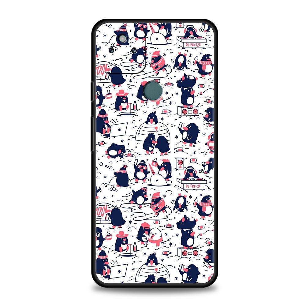 Luxury Pudgy Penguins Art Phone Case Cover for Google Pixel 10 9 8 7 6 9A 8A 7A 6A Pro Shockproof Soft TPU 9 Pro XL Shell Capas