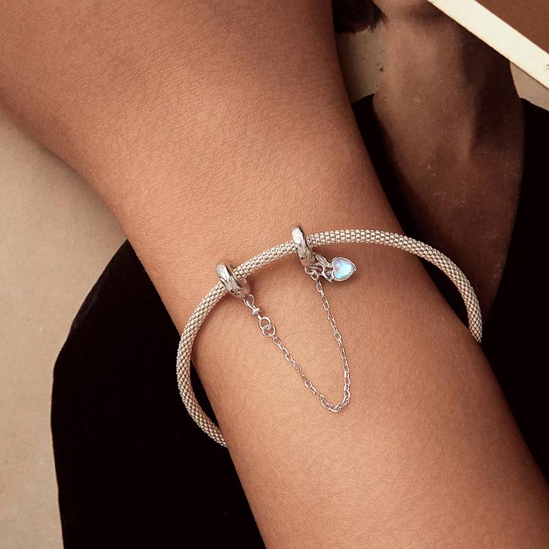Charms Do Pandora Łańcuszek Zabezpieczający Charms Serce Srebro 925 Charmsy Trusky