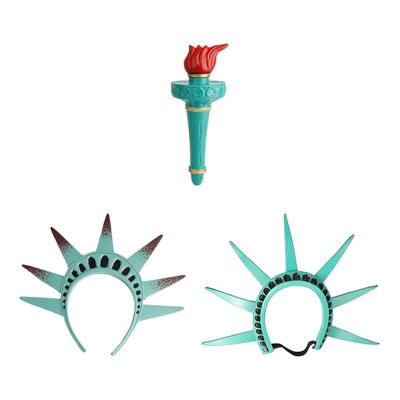 4th of July Outfits Statue of Goddesses Costume Lightweight Patriotic Accessory Prop for Holiday Event School Independence Day