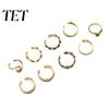 Vintage Style Toe Ring 9Pcs/Set for Women, Adjustable Open Band Rings Ring, Golden Silver Plated Foot Jewelry Summer Beach Vacation