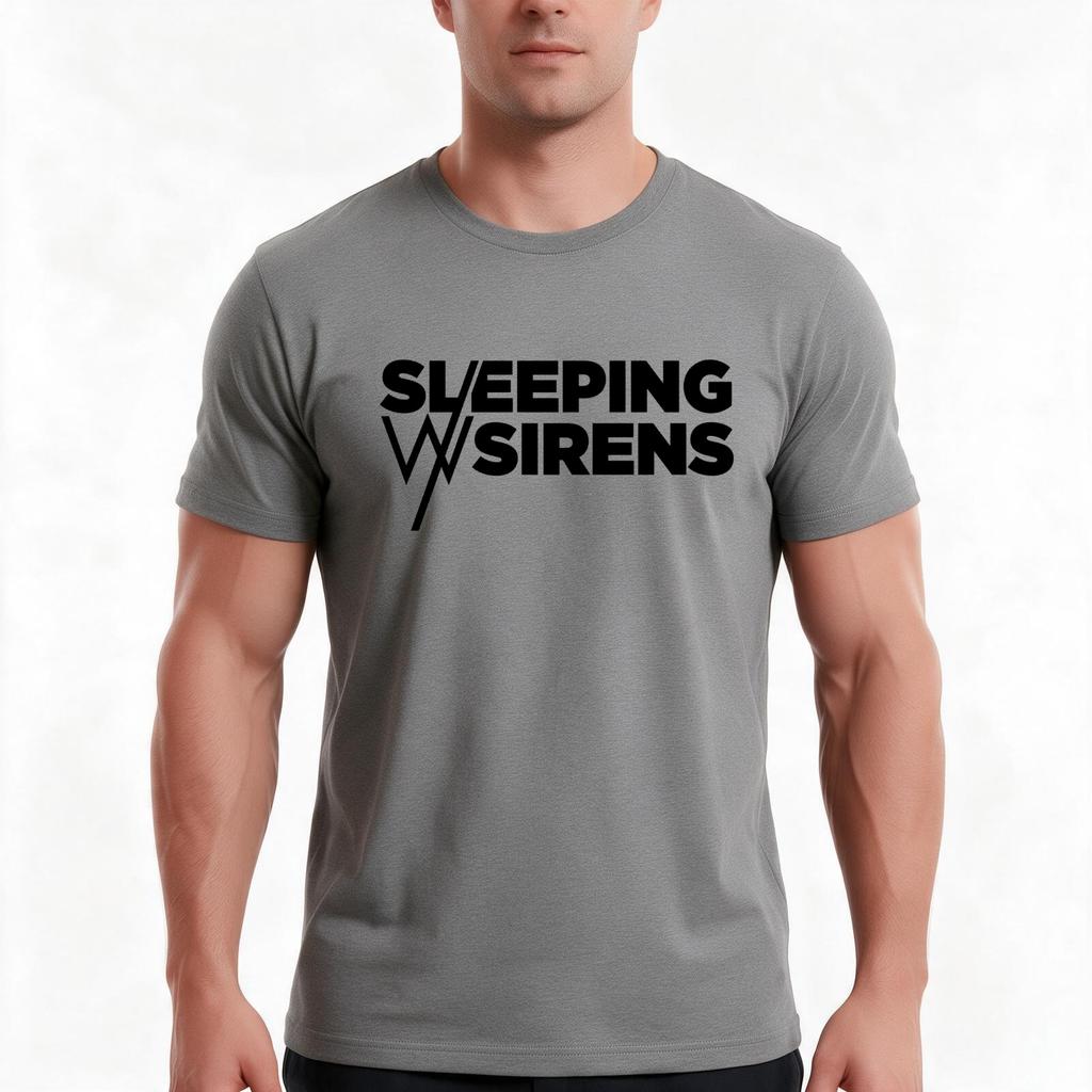 Sleeping With Sirens TShirt Summer Casual Cotton Tee Oversized Streetwear Tops Vintage Graphic Print Loose Fit Short Sleeve