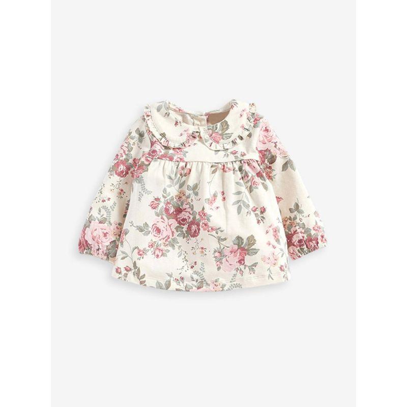 Girls' Floral Suit, Long-Sleeved Top, Leggings, Two-Piece Set, Kidsren's Pure Cotton Autumn Clothing, Baby T-Shirt Two-Piece Set 6