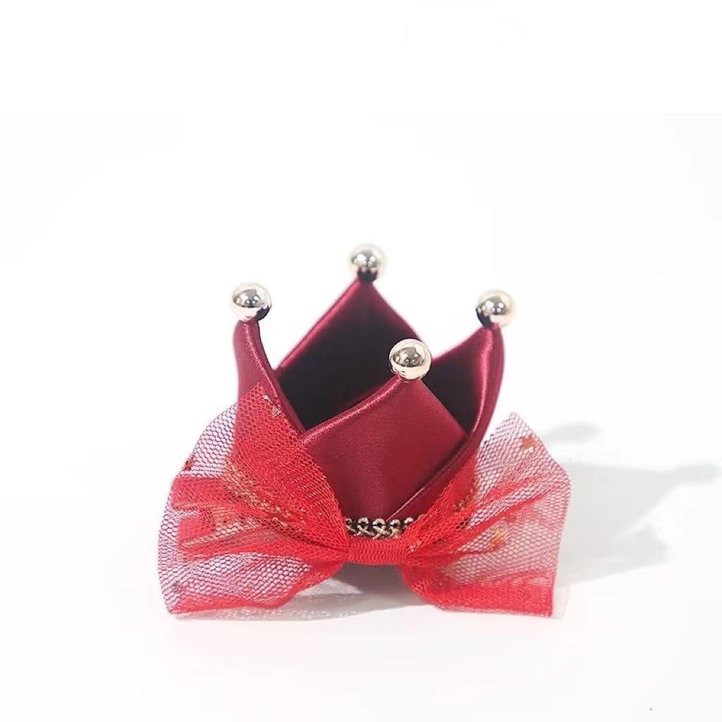 Princess Children Girl Hairpin Vintage 3D Crown Mesh Hair Clip for Kid Girl Birthday Party Decroative Hair Clip Gift