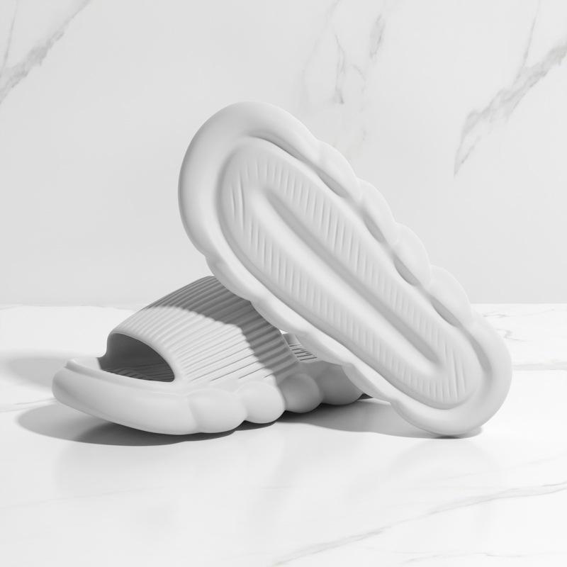 Eva Tøfler Kvinner Til Hjem Sommer Solid Uformell Myk Sklisikker Herre Kvinner Tøfler Flate sandaler 36-45