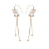 Sweet Long Beads Flower Earrings 2022 New Design Luxury Wedding Crystal Earring Two Wear Opal Dangle Jewellery