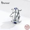 BAMOER Jet Plane Spacer Stopper with Silicone 925 Sterling Silver Travel Journey Charm for Women