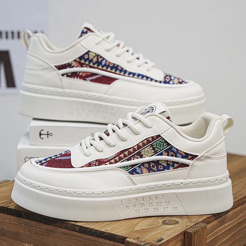 

Обувь для мужчин На толстой подошве Студенческие кроссовки Противоскользящая Комфортная Спортивная обувь Модная Дышащая Повседневная Мужская обувь Zapatos Hombre 39 бежевый