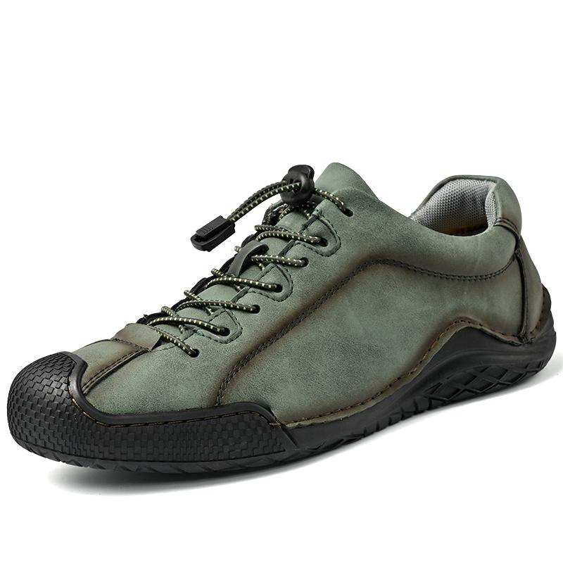 Nya Herrskor av Hög Kvalitet Bekväma Läder Vardagsskor Andningsbara Loafers Handstygnad Sula Körskor för Män Plusstorlek