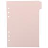 6 PCS A5 Binder Divider,Pink 6 Ring Plastic Index Page Tabs,Vertical Binder Divider for Home, Office