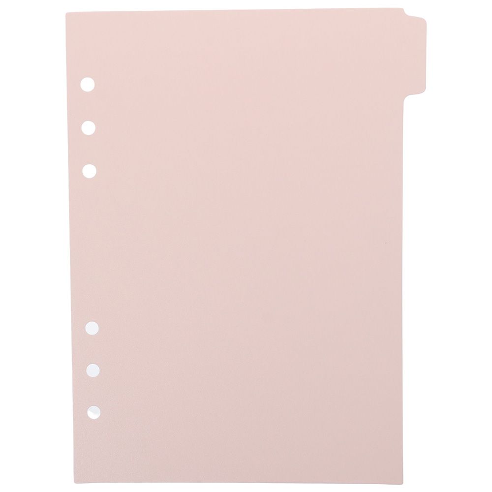 6 PCS A5 Binder Divider,Pink 6 Ring Plastic Index Page Tabs,Vertical Binder Divider for Home, Office