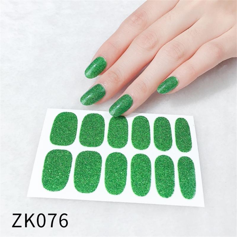 Glitter Nail Wraps for Women Nail Polish Strips Self Adhesive Nail Polish Stickers Fingernail Manicure Stickers