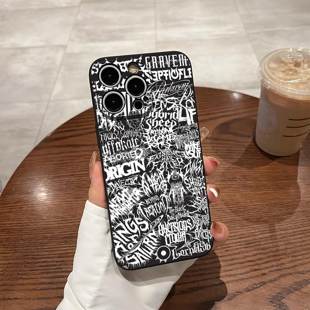 Death Metal Band Phone Case For 17 Pro Max Iphone 14 16 Pro Max 12 15 Plus 13 Pro 11 Xr X Xs Back Cover