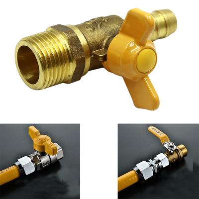 Gas Test Point Isolating Ball Valve Brass with Brass Olives Valve Gas Stove Accessories