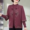 Middle-aged and Elderly Women's Autumn Clothing, Foreign Style Cardigan Set, Middle-aged Mother Autumn and Winter Sweater Jacket