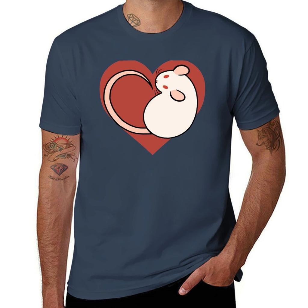 Heart Rat Pink Eyed White Tshirt Uv Sun Protection Tee Shirt