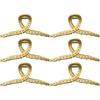 13cm Korean Hand-drawn Line Hair Clip Women's Summer New Fashion Simple Shark Clip Hair Accessories