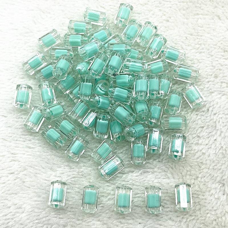 30pcs 12x7mm Matte/Transparency/AB Colour Acrylic Cylinder Beads Loose Spacer Beads for Jewelry Making DIY Bracelets Accessories