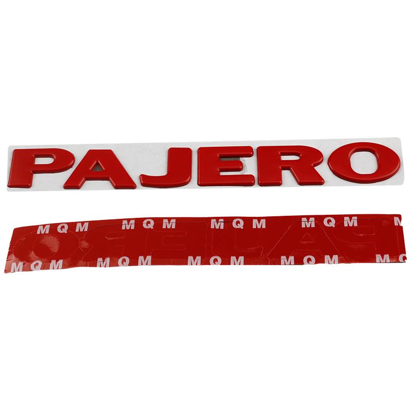 Car Metal Rear Trunk Side Door Letters Words Logo Badge Emblem Decals Sticker For Mitsubishi PAJERO Styling Auto Accessories QS1