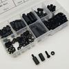 160pcs Black Nylon Screw and Standoff Set in Box