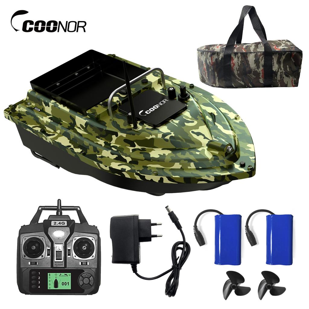 GPS Bateau de Pêche avec Appât, Télécommande, Double Moteur, V020 Jaune