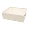 Transparent Material Drawer Storage Box Cream Color Stackable Storage Bins Drawer Organizer  Home