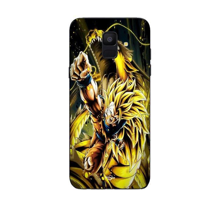 Case - Maniacase - Samsung Galaxy A6 2018 - Son Goku Super Saiyan SSJ3 - Soft - Black