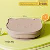 Silicone Baby Bowl with Lid, Food-Grade Suction Cup, Anti-Fall, Little Bear Design