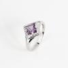 925 Sterling Silver Square Ring Synthetic Color Change Alexander Nano Elegant Fashion Birthday Gift for Women