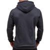 Men Hoodie Hooded Cardigan Zip Up Trendy Warm Pure Color Autumn Coat for Daily Wear
