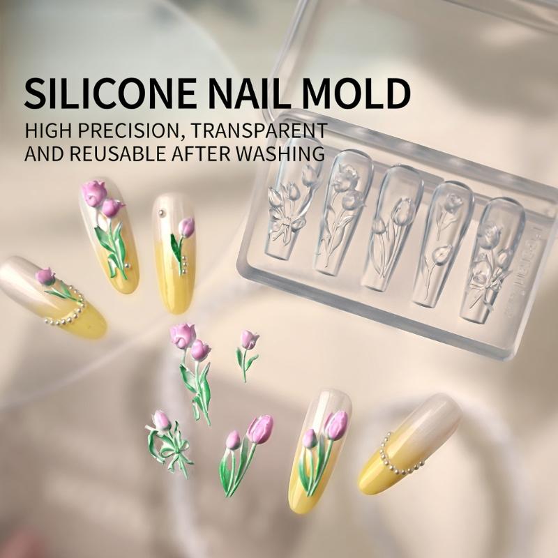Multifunctional Nails Molds Styling Mold Tulips Shape Nails Accessories Moulds Suitable for Accessories Enhancement