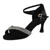 New Diamond Faced Women's Latin Dance Shoes Fashion Wedding Ball Soft Bottom Salsa Ruma Dance Heel Height 7CM