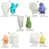 Silicone Cake Decorating Candle Mold Chocolate Candy Baking Mould Christmas Party Decorations Handmade Gift Craft DIY