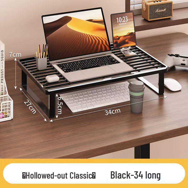 Laptop Cooling Stand with Riser Shelf for Monitor and Desktop