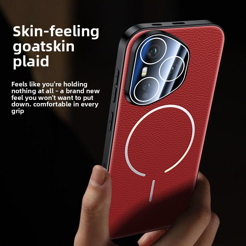 For Huawei Honor 400 Pro Case Luxury PU Leather Magnetic wireless charging Protective Back Cover For Honor400 400Pro Phone Shell