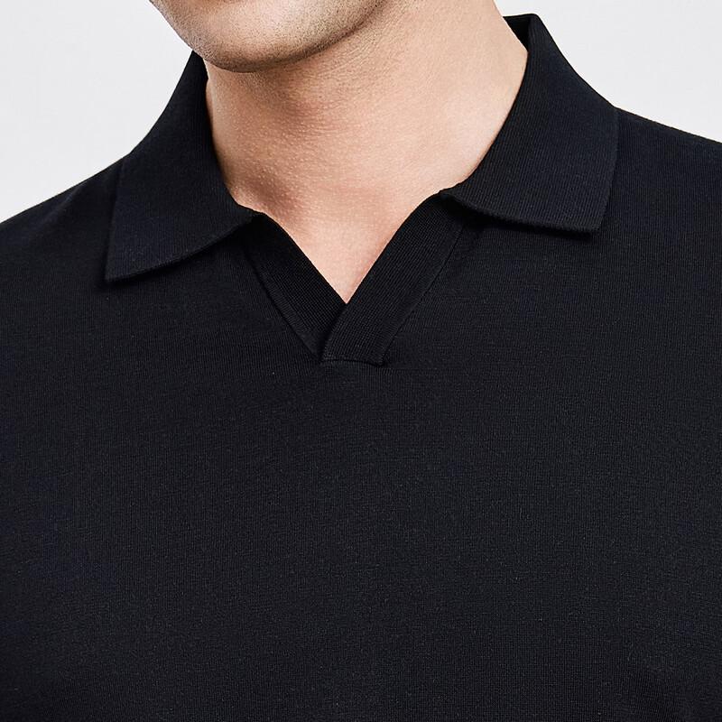 Luotz Men's Silk Cotton Blend Short-Sleeve Polo Shirt