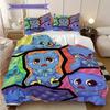 Blue Creatures Colorful World Threepiece Set 1 Duvet Cover 2 Pillowcase Without Core Soft And Comfortable Bedding Set