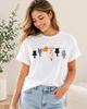Cute Cat Print Roundneck Shortsleeve Casual Unisexs Tshirt Cotton Shortsleeve Top Featuring A Unique Cat Print Unisexs Top