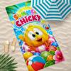 Cartoon Where's Chicky Towel Microfiber Beach Towel Quick Dry Absorbent Soft for Swimming Yoga Resort Travel Camping
