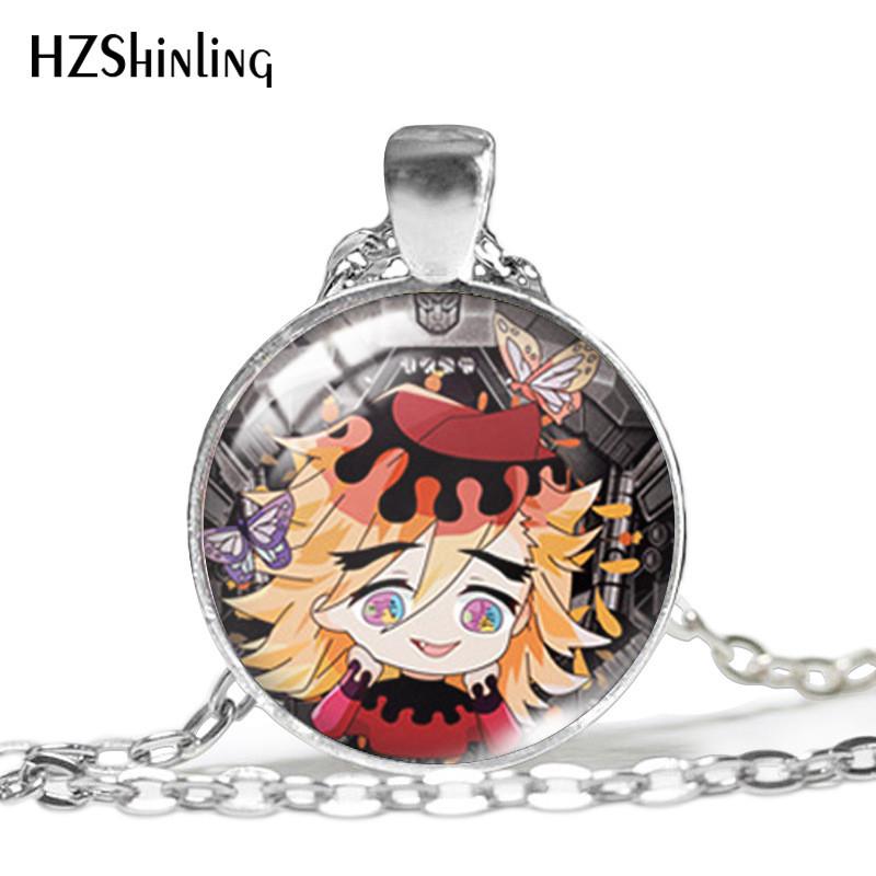 Alloy Beautifully Crafted Necklace With Tanjiro And Shinobu Design Great For Anime Collectors