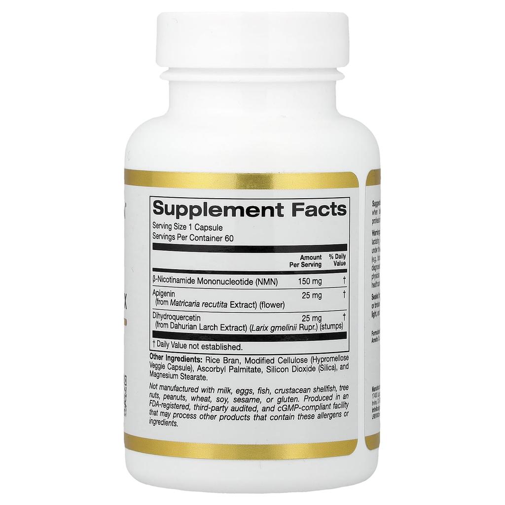 Nmn Flavonoidkompleks, Apigenin og Dehydroquercetin, 60 vegetariske kapsler