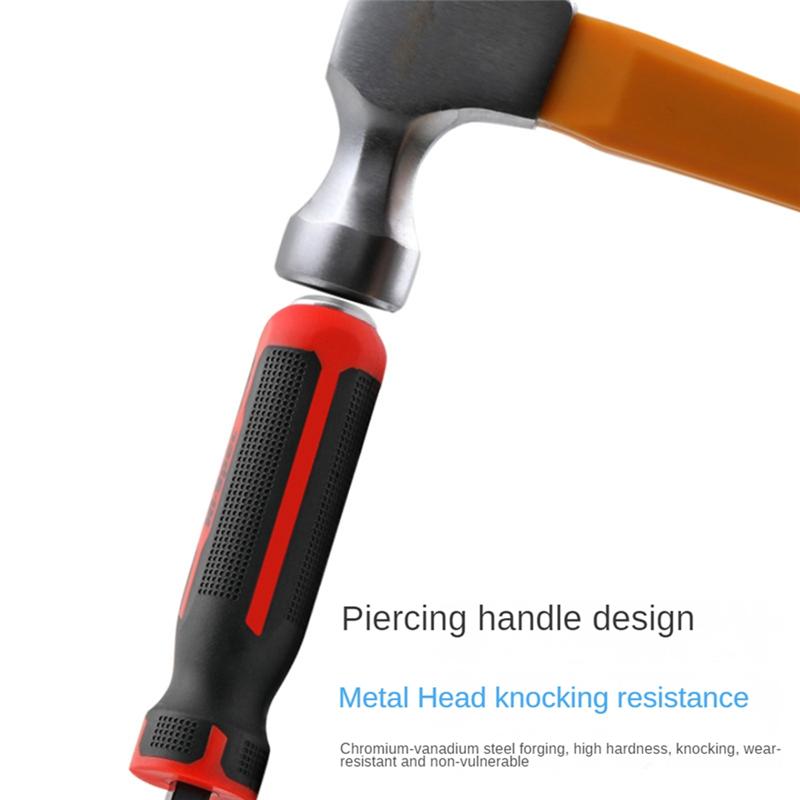 ABLZ-3 Piece Pry Bar Set Crow Bar Includes 12Inch, 18Inch And 24Inch CMMT98347 Black & Red Steel+Rubber