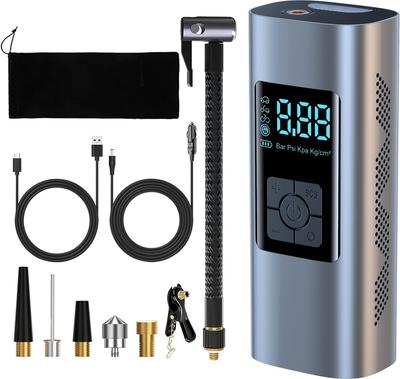 [Latest Reinforced Model - 10-Second Fill] Electric Bicycle Pump with German Pure Copper Motor [PSE Certified, Compatible with US, UK, and French Valv
