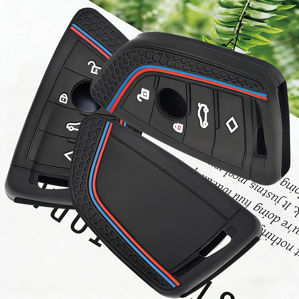 Silicone Remote Car Key Cover Keychain Key Case For Bmw X1 X3 X4 X5 X6 Series 1 2 3 5 7 G20 G02 G05 G31 G23 F34 F15 F40 Ix3