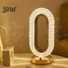 Adjustable Color Temperature Lamp Luxury Faux Crystal Table Lamp Dimmable LED Night Light with Touch Eye Protecting Desk Control Gold Base,
