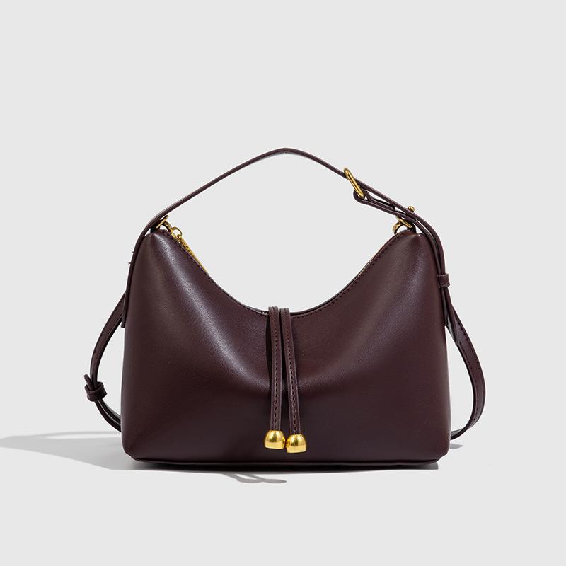NEW Soft PU Leather Shoulder Bag Fashi Half Mo Women s Bag Luxury Designer Bags for Women Purses and Handbags Small Purses бордовый