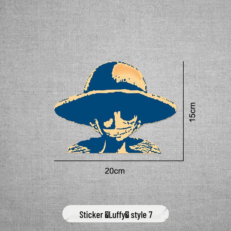 One Piece Anime Stickers: Luffy, Pirate Ship, Sanji Car Scratch Covers