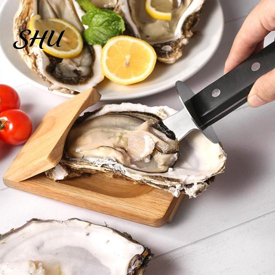 Utensili da Cucina Vassoio in Legno per Ostriche Multifunzione Protezione per la Mano per l'Apertura Pinza in Legno per Frutti di Mare Sgusciatore Facile da Usare per Feste