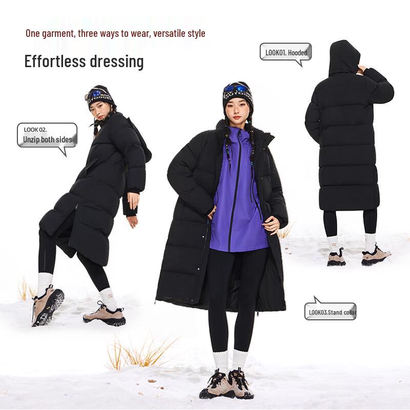 Camel Women's Mid-Length Goose Down Winter Parka