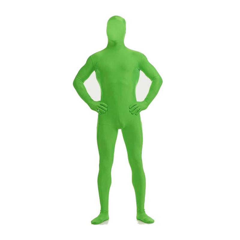 Fluorescent Color Zentai Invisible Jumpsuit Cosplay Costume Bodysuits Halloween Skin Tight Suit Stretch Disappearing Jumpsuit