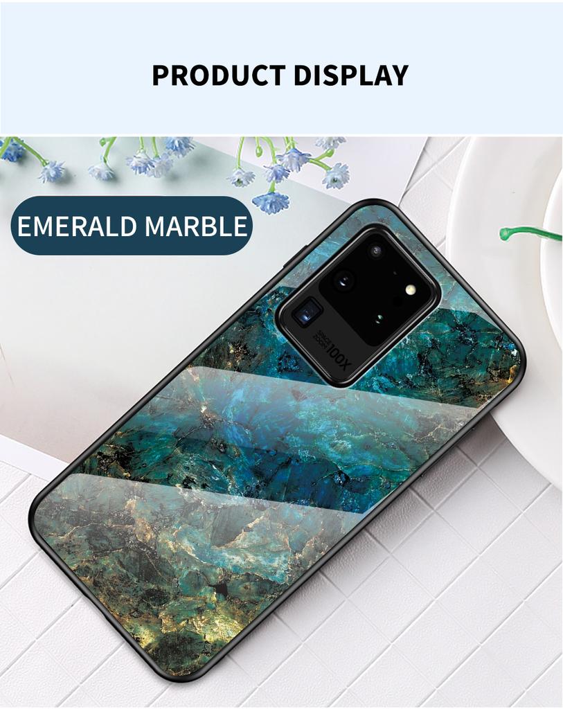 Casing For Samsung Galaxy Note 8 9 10 20 S8 S9 S20 Plus Lite S20 Ultra S10 Plus Lite S10e Case Marbled Tempered Glass Case Back Cover
